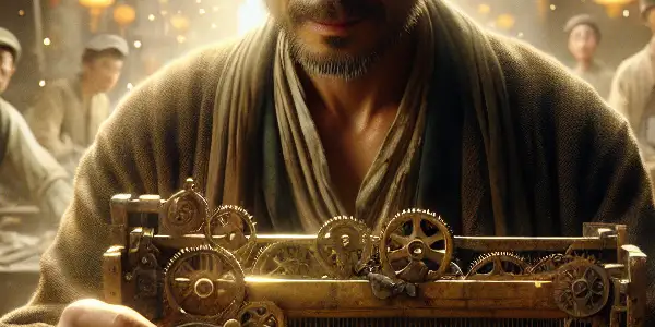 A determined man assembles a makeshift piano in a vibrant, bustling northeastern Chinese town filled with life and resilience.